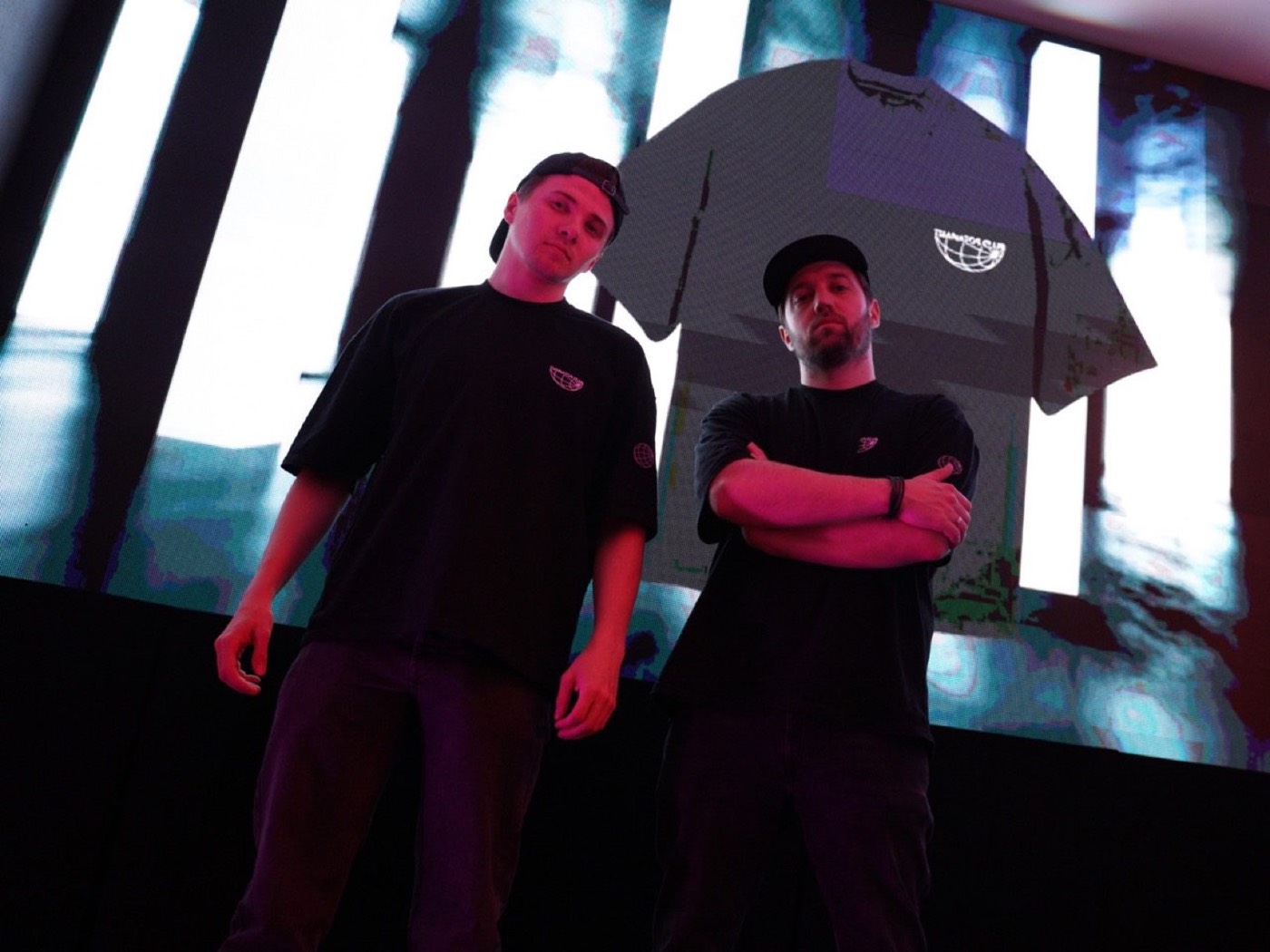 Thanatos.club founders at an event